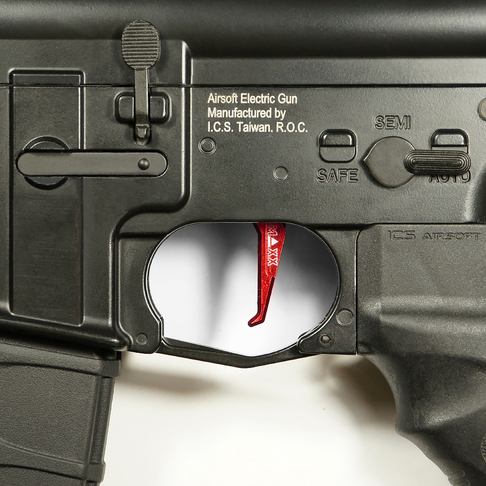 CNC Aluminum Advanced Trigger (Style E) (Red)